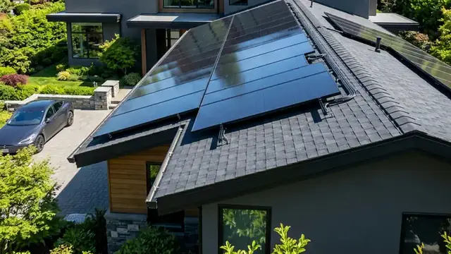 Solar roofing installation on a Montana home