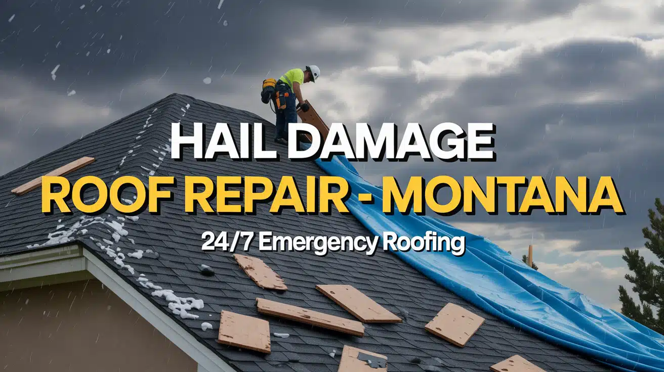 Hail Damage roof Repair Montana